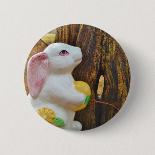 Country Easter Bunny 6 Cm Round Badge