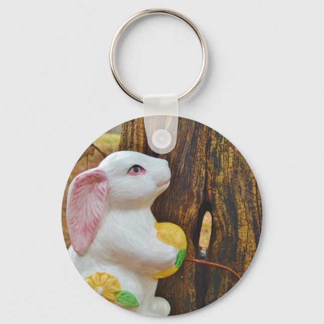 Country Easter Bunny Key Ring (Front)