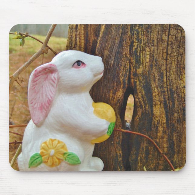 Country Easter Bunny Mouse Mat (Front)