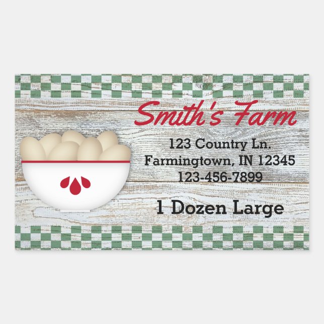 Country Eggs Custom Sticker (Front)