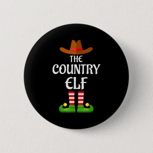 Country Elf Family Matching Group Christmas Cowboy 6 Cm Round Badge