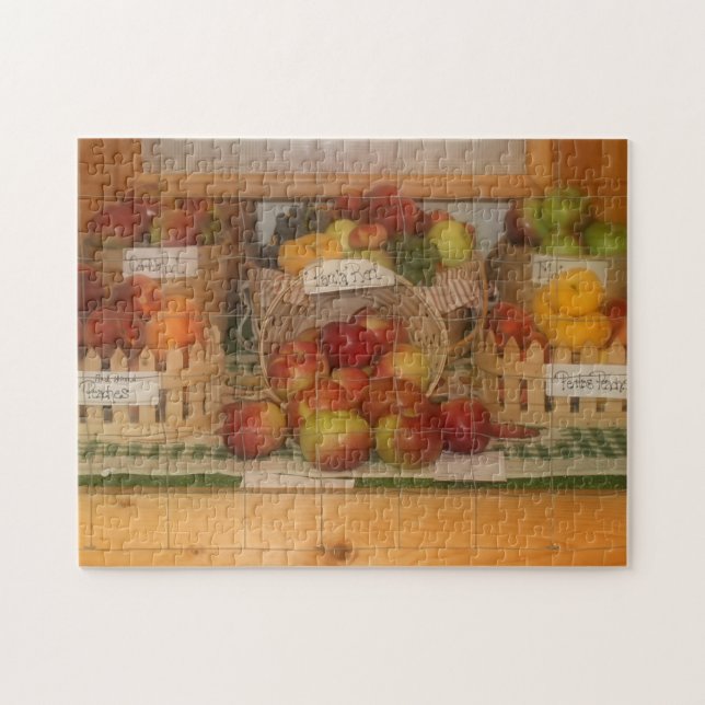 Country Fair Apples And Peaches Display Jigsaw Puzzle (Horizontal)