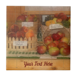 Country Fair Fruit Harvest Personalised Tile