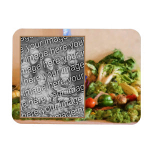 Country Fair Vegetables Painting Add Your Photo Magnet