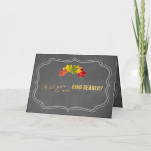 Country Fall Chalk Will You Be Our RING BEARER Invitation