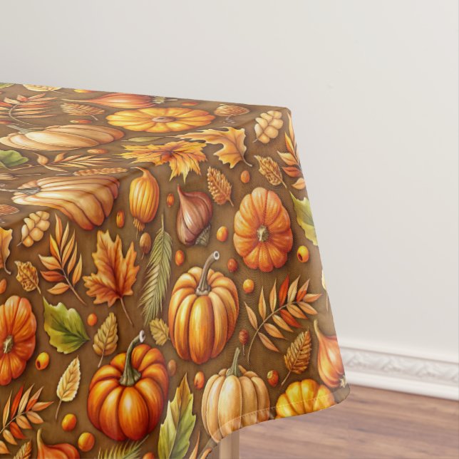 Country Fall Pumpkin Tablecloth (In Situ)