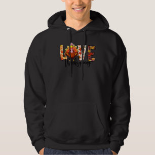 Country Fall Vibes Thankful Love Thanksgiving Turk Hoodie