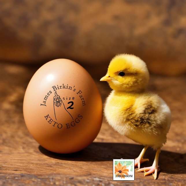 country farm chicken coop KETO EGGS with size Rubber Stamp (Creator Uploaded)
