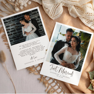 Country Farm Chicken Wedding Photo Announcement