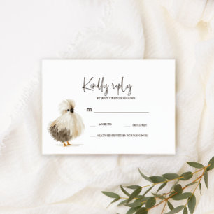 Country Farm Chicken Wedding RSVP Cards