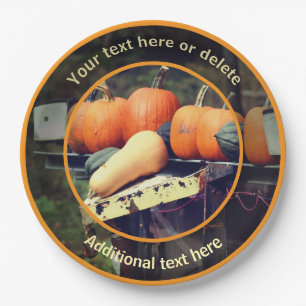 Country Farm Harvest Nature Personalized Party  Paper Plate