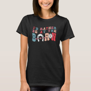 Country Farm Horse Girl I'd Rather Be at The Barn T-Shirt