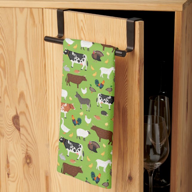 Country Farm Kitchen Towels - Farm Animals - Gifts (Thirds Fold)
