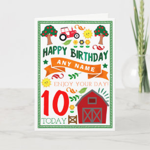 Country Farm Personalised Birthday Card