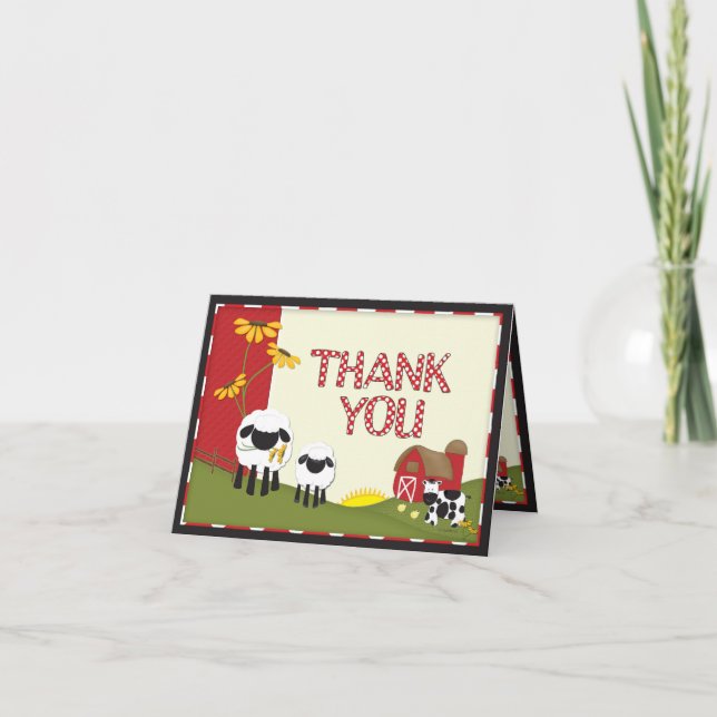 Country Farmer Thank You Card (Front)
