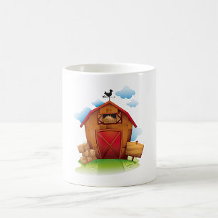 Country Farmhouse Barn with Weather Vane Coffee Mug