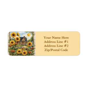 Country Farmhouse Dreamy Golden Sunflowers