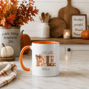 Country Farmhouse Personalised Hello Fall Mug