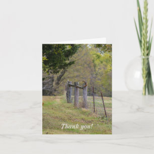Country Fence and A Squirrel Thank You Card