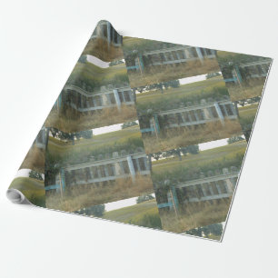 country fence in wine country wrapping paper
