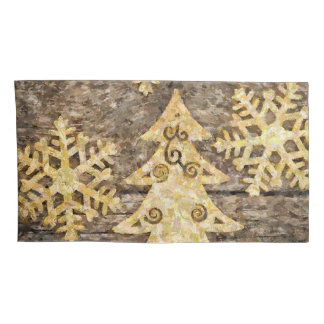 Country Festive Christmas Pine Tree Pillowcase
