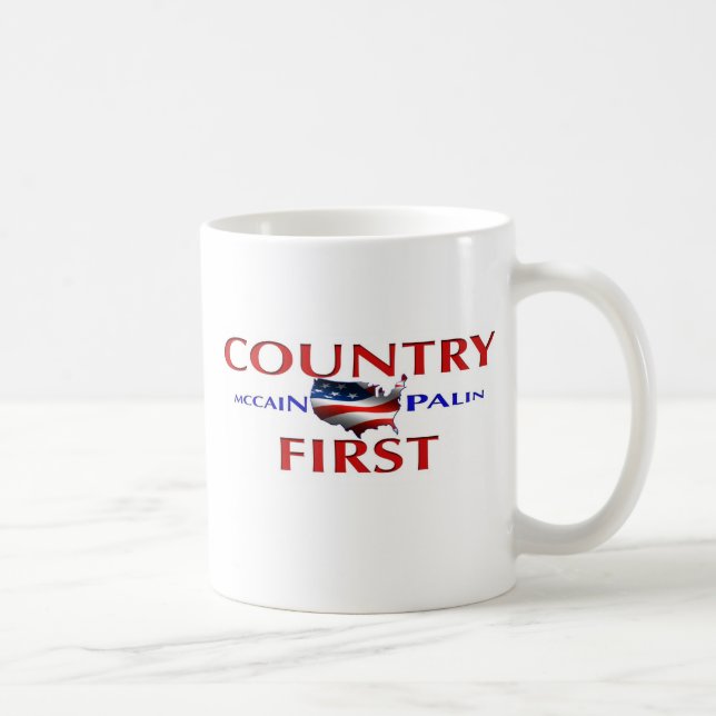 Country First John McCain Sarah Palin Coffee Mug (Right)