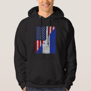 Country Flag Half USA Half Honduras Hoodie