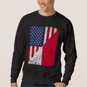 Country Flag Half USA Half Poland Sweatshirt