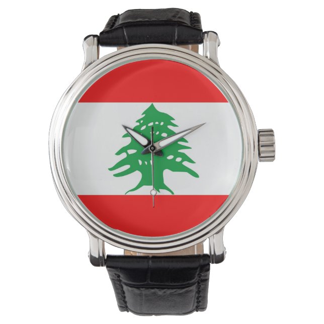 country flag lebanon watch (Front)