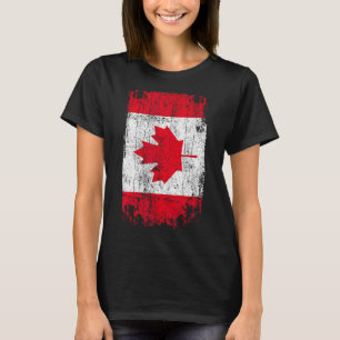 Country Flag Souvenir Grunge Flag Canada T-Shirt