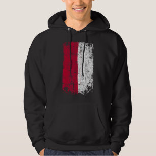 Country Flag Souvenir Grunge Flag Indonesia Hoodie