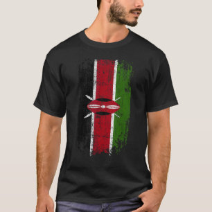 Country Flag Souvenir Grunge Flag Kenya T-Shirt