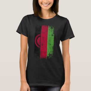 Country Flag Souvenir Grunge Flag Malawi T-Shirt