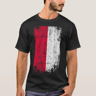 Country Flag Souvenir Grunge Flag Monaco T-Shirt