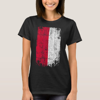 Country Flag Souvenir Grunge Flag Monaco T-Shirt