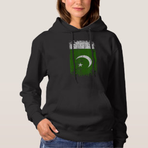 Country Flag Souvenir Grunge Flag Pakistan Hoodie
