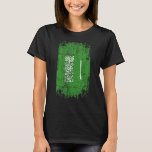 Country Flag Souvenir Grunge Flag Saudi Arabia T-Shirt
