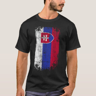 Country Flag Souvenir Grunge Flag Slovakia T-Shirt