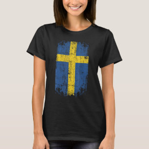Country Flag Souvenir Grunge Flag Sweden T-Shirt