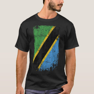 Country Flag Souvenir Grunge Flag Tanzania T-Shirt