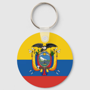 Country flag symbol long key ring