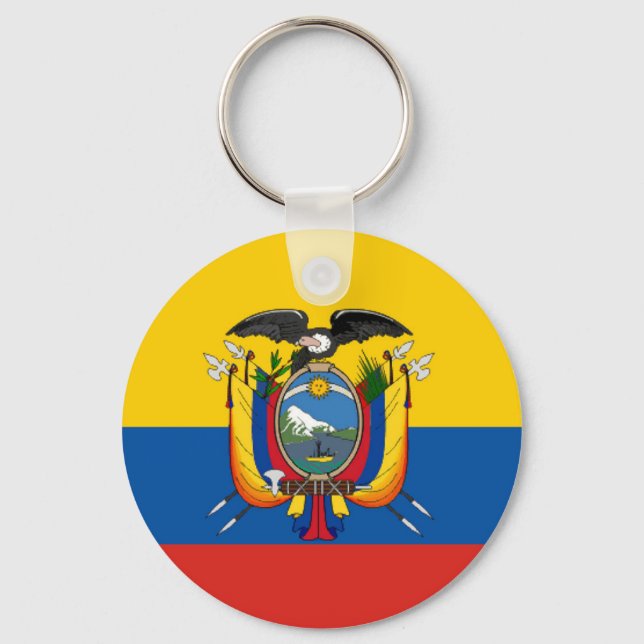 Country flag symbol long key ring (Front)