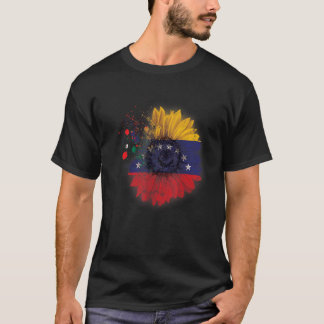 Country Flag Venezuela Venezuelans Flag Sunflower T-Shirt