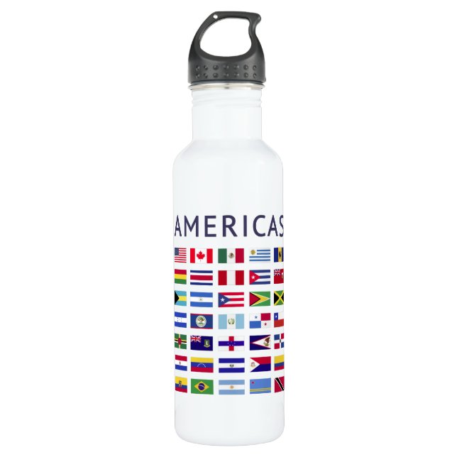 Country Flags Americas National Flags America 710 Ml Water Bottle (Front)