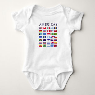 Country Flags Americas National Flags America Baby Bodysuit