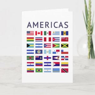 Country Flags Americas National Flags America Card