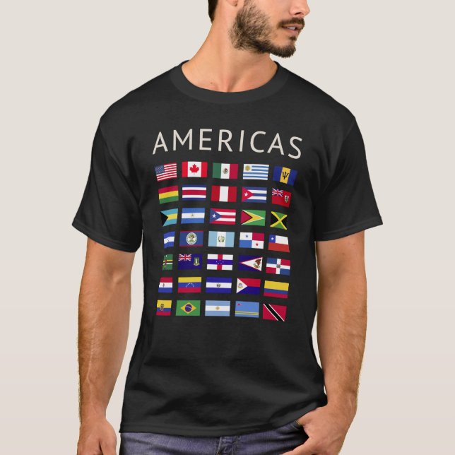 Country Flags Americas National Flags America T-Shirt (Front)