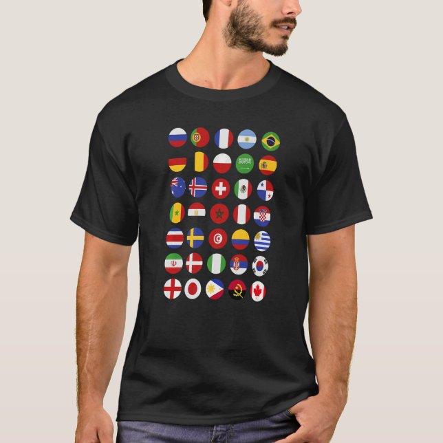 Country Flags International World Flags Travelers  T-Shirt (Front)