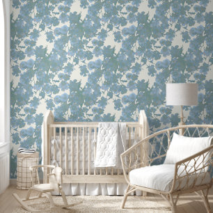 Country Flora on French Buttercream Large Wallpaper