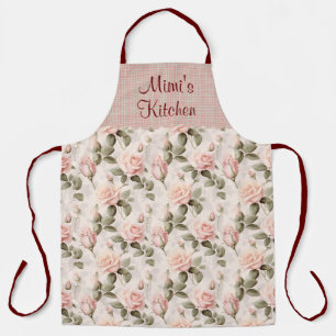 Country Floral Roses All Over Print Personalised  Apron